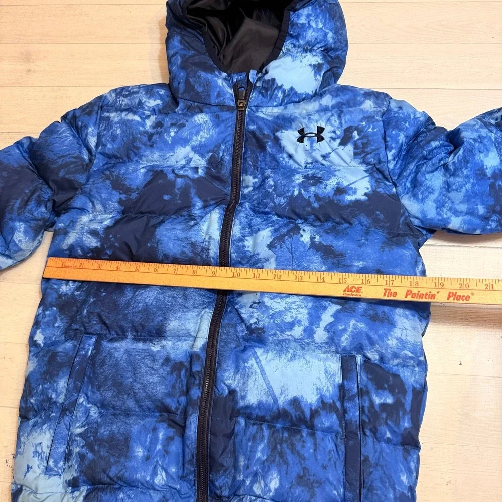 Under Armour Youth Boy's Blue Print‎ Pronto Puffer Jacket youth large